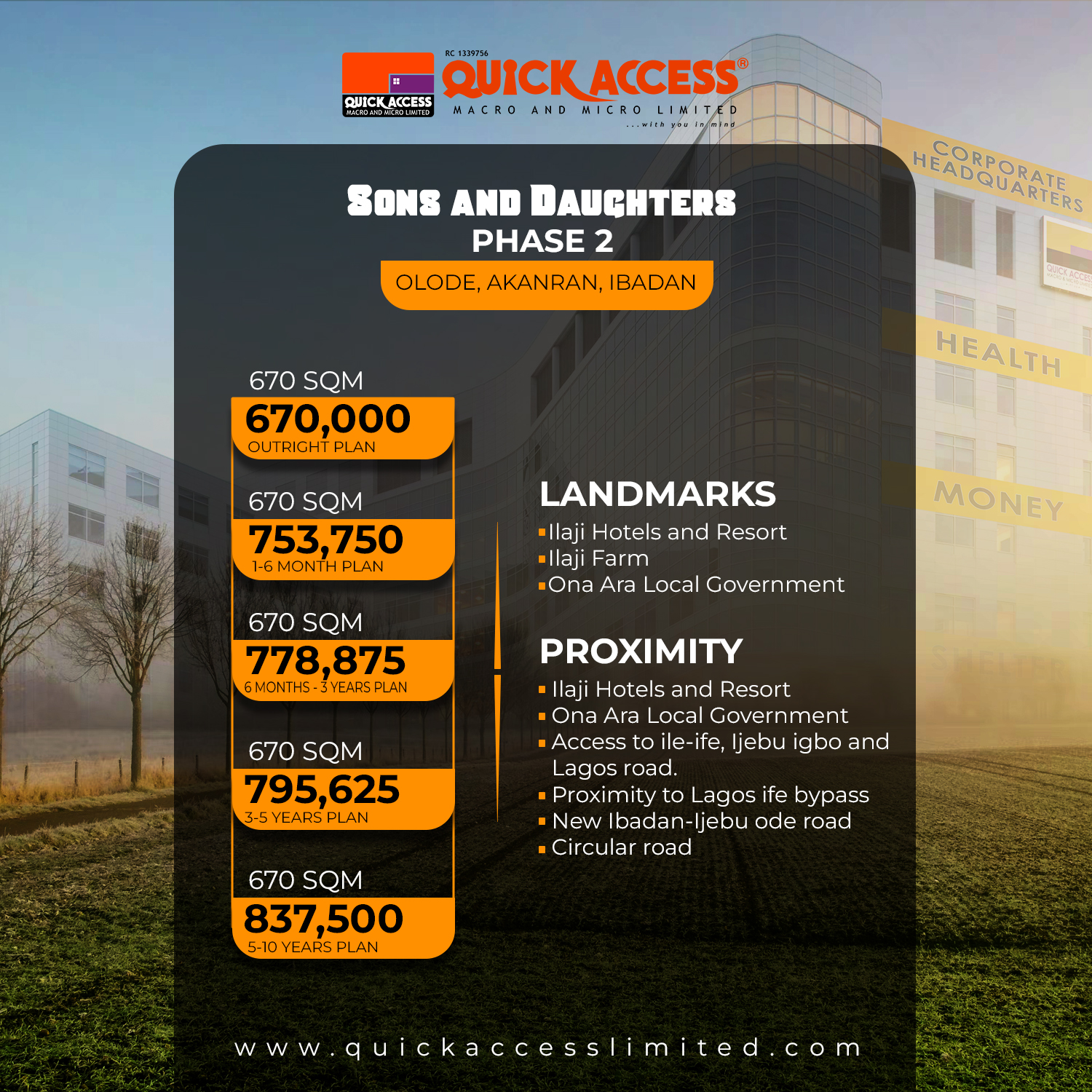 Sons & Daughthers Phase 2 Plot 11 (670 SQM)